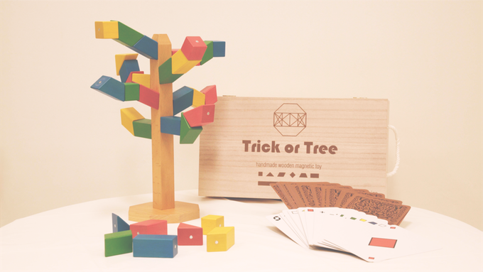 Trick or Tree : Handmade Magnetic Wooden Blocks Toy Game